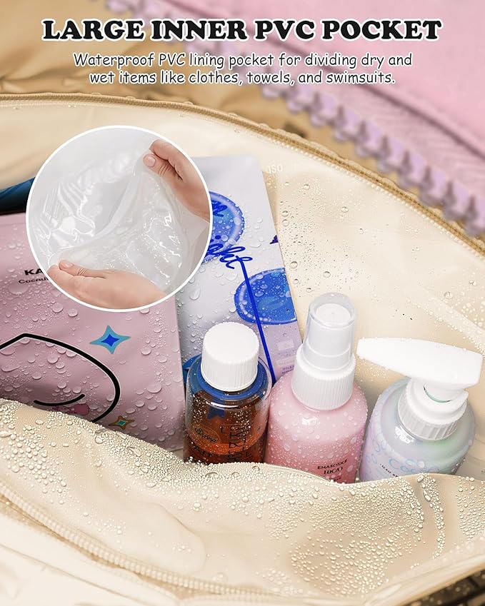 Duffle Bag for Travel, Weekender Bags for Women，Trendy Gifts for Women-Initial Overnight Bag with Wet Pocket，Lightweight Travel Bags Personalized Gym Tote with Makeup Pouch