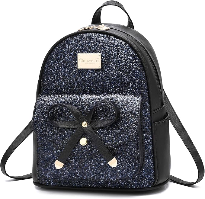 I IHAYNER Girls Bowknot Cute Leather Backpack Mini Backpack Purse for Women