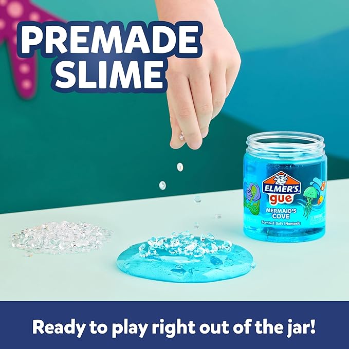 Elmer's Ocean Dive Slime Kit, Slime Supplies Include Liquid Glue, Activator, and Premade Slime, 9 Count
