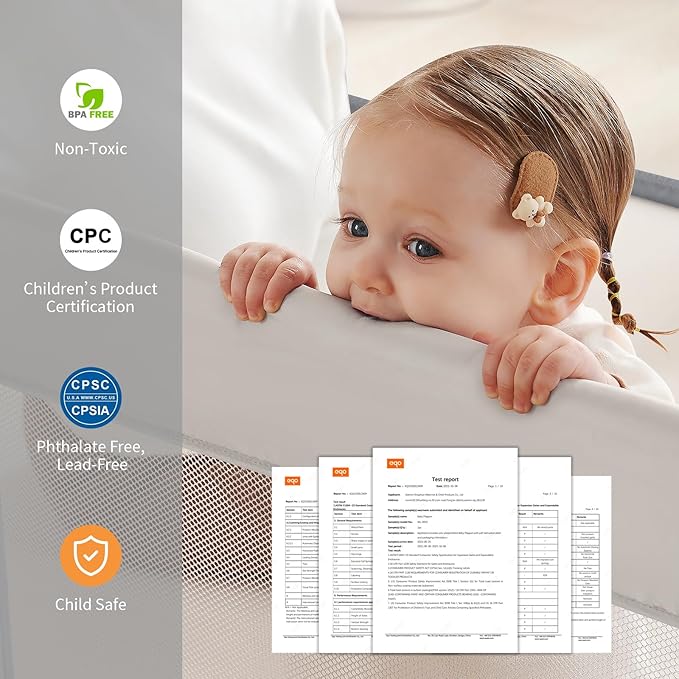 Baby Playpen,Large Play Pen for Babies and Toddlers with Door 79x71 Inch, Adjustable Playpen Non-Slip Suction Cups Base Safe and Sturdy, Indoor Outdoor Playard,Black