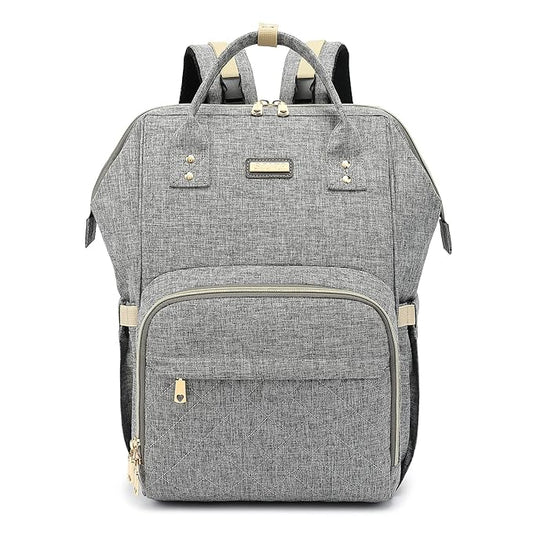 Diaper Bag Backpack, Diaper Bags for Baby Girls Boys, Baby Bags for Moms Dads, Nappy Changing Bag with Insulated Pockets,Multi-functional Waterproof Backpack with Stroller straps - Grey