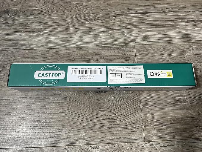 EAST TOP Soprano Recorder for Kids Beginners, 8 Hole Plastic German Fingering Flute Recorder 3 Piece with Cleaning stick, Cotton pouch, Fingering Chart, Colorful box (Ivory), as a gift