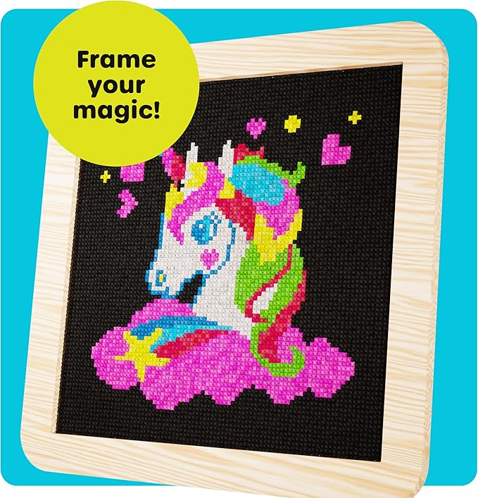 Dan&Darci Unicorn Cross Stitch Kit for Kids - Fun Crafts for Girls 8-12 - 9 Year Old Girl Birthday Gifts - Embroidery Kits for Beginners - Craft for Ages 8-12, 10-12 - Gift for 8-12 Year Old