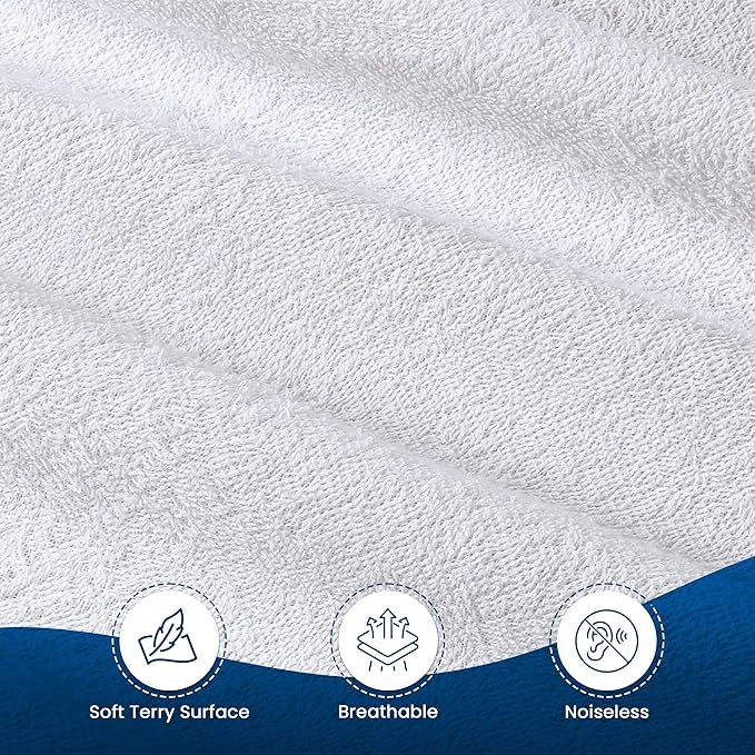 Utopia Bedding Waterproof Mattress Protector King Size (Pack of 14), Premium Terry Mattress Cover 200 GSM, Breathable, Fitted Style with Stretchable Pockets (White)