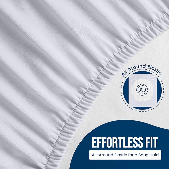 Utopia Bedding Waterproof Mattress Protector King Size (Pack of 14), Premium Terry Mattress Cover 200 GSM, Breathable, Fitted Style with Stretchable Pockets (White)