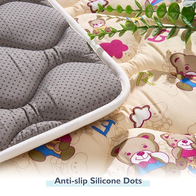 High-Density Foam Baby Play Mat, 50x50 Inches Thicken One-Piece Comfortable and Soft Playmat, Non Slip Machine Washable Floor Mat for Infants, Tapete Para Bebes,Toddlers