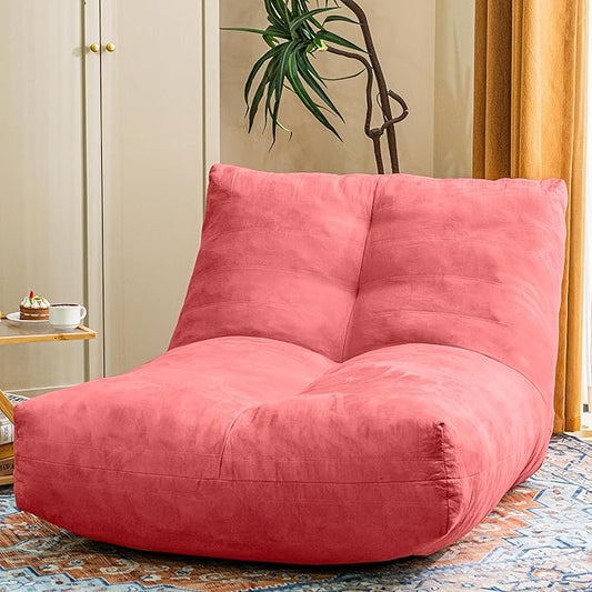Bean Bag Chair Lazy Bean Bag Sofa, Floor Beanbag Chairs with Stuffed High-Density Foam, Memory Foam Bean Bag Sofa for Living Room, Bedroom and Office