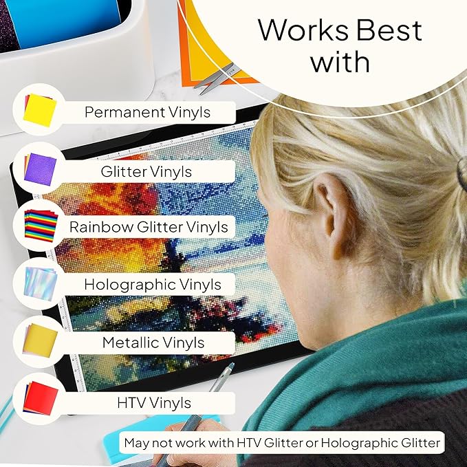 iVyne Rechargeable A4 Light Pad for Tracing & Weeding - LED Light Board for Weeding Vinyl - for Cricut Vinyl Weeding Tools - Ultra-Thin & Portable - Perfect for Artists & Crafters - Black