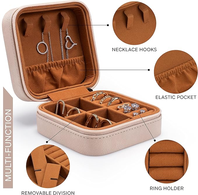 Custom Leather Jewelry Box w/Name & Birth Flower Month - Birthday Gifts for Women, Personalized Jewelry Travel Case - Customized Jewelry Organizer Box, Mom Birthday Gifts - Lime Dream