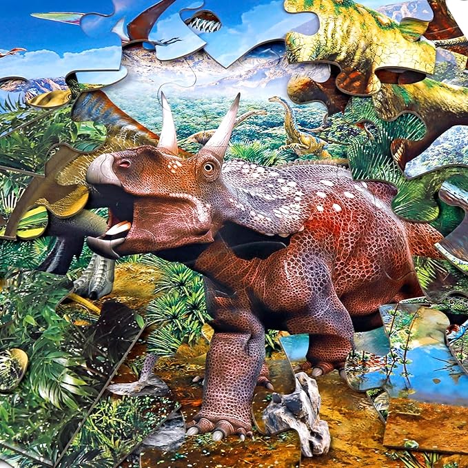 Jumbo Floor Puzzle for Kids,48 Piece Volcano Dinosaur Large Jigsaw Puzzles, Fun Educational Toy for Toddlers Ages 3-5,Preschool Learning Gift for Boy Girl Ages 4-8
