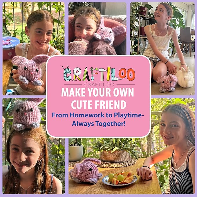 CRAFTILOO Loom Knitting and Crochet kit for Kids Crochet kit for Beginners Knitting kit for Beginners Knitting Loom Learn to Crochet Kits for Adults Beginner