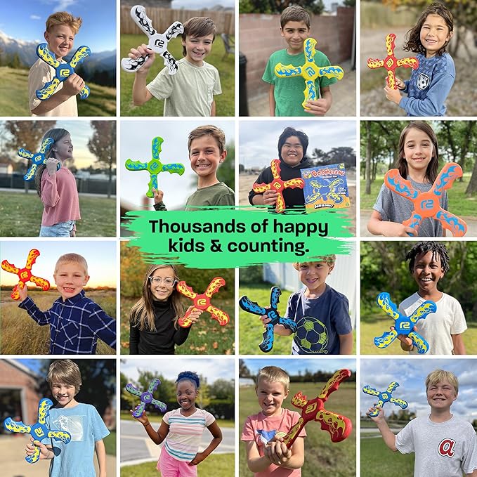 Refresh Sports Soft Boomerang - Best Gifts for Boys & Girls - Fun Kid Stocking Stuffers & Holiday Presents - Outdoor Toys & Birthday Party Favors - Goodie Bag Easter Basket Stuffers for Kids