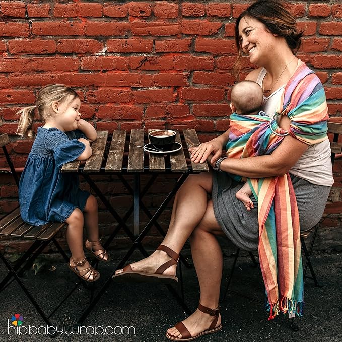 Hip Baby Wrap Ring Sling Baby Carrier for Infants and Toddlers - Beautiful, 100% Soft Cotton Baby Wraps Carrier for Babies 8-35 lbs - Perfect Baby Shower Gifts Moms and Dads - Nursing Cover (Fern)