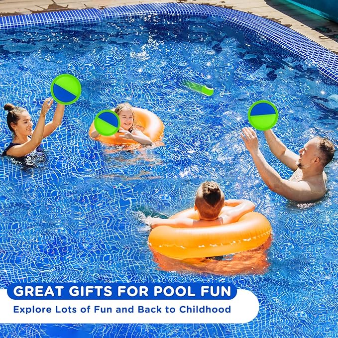 Ayeboovi Toss and Catch Ball Set Outdoor Yard Beach Pool Toys Games for Kids Family Sports 8 Paddles 4 Balls for Toddlers Boys Girls Ages 3-12 Boys Girls Birthday Gift