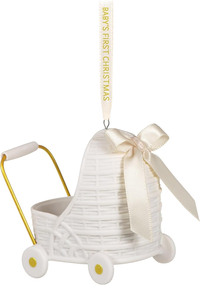 Hallmark Keepsake Christmas Ornament 2024, Baby's First Christmas Pram, Porcelain, Baby Gift